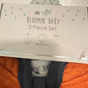 Orange and Gray 3 Piece Set